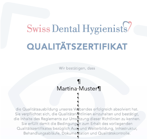 Qualitätszertifikat
